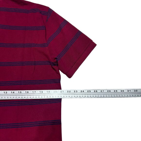 Brooks Brothers Performance Polo Shirt Mens XL Burgundy Striped Slim Fit Casual - Picture 5 of 7